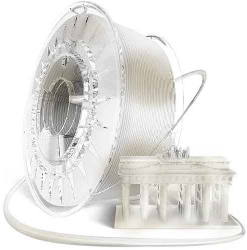 Vision 3D® PETG Filament 1.75 - [1KG Spule] 3D Drucker Filament PETG - Wasserfest, Hitze- & UV-beständig - Outdoor geeignet - kompatibel mit FDM 3D-Druckern incl. Slipbag…