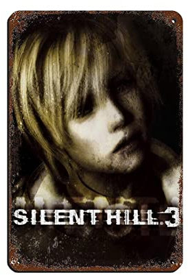 Silent Hill 3 Game 2 Retro-Poster Metall-Blechschild Chic Art Retro Eisen Malerei Bar Menschen Höhle Cafe Familie Garage Poster Wanddekoration 20 x 30 cm