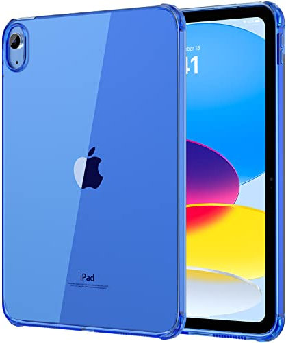 MoKo Coque pour iPad (A16) Case 11e Génération 11 Pouces 2025, iPad 10e Génération 10,9 Pouces 2022 en TPU, Housse Anti-Rayures Ultra Transparent Protecteur de Tablette Antichoc,Bleu Marine