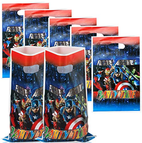 Avatar Geschenktüten, ZoneYan Kinder Geburtstagstüten,Cookie Partytüten, Kindergeburtstag Party Mitgebsel,Bunte Süßigkeiten Tüten (Superhelden)