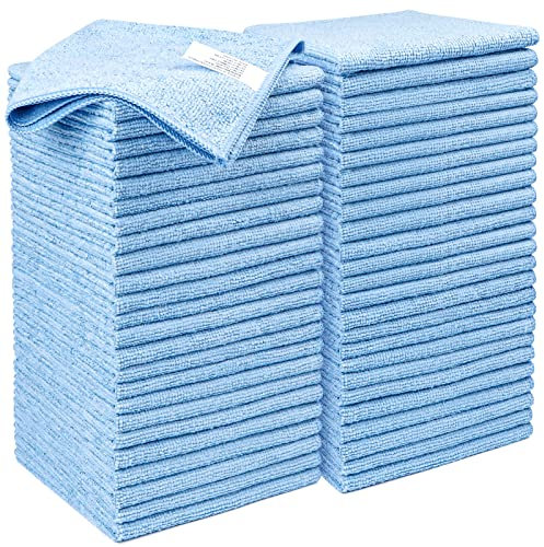 AIDEA Microfasertücher 50 Stück-Mikrofasertuch, fusselfreie, Wiederverwendbare Mikrofasertücher Reinigungstücher-sehr saugfähig streifenfrei für Haus, Küche, Auto, Fenster 30 x 30 cm