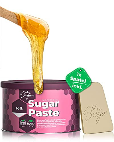 Sugaring Paste Mrs. Sugar 1x Zucker-Spatel, Soft Zuckerpaste Haarentfernung 550g (Soft)