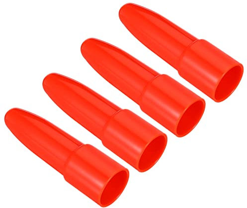 PATIKIL 4Stk Taschenlampe Signalkabel PC Plastik Tragbare Diffusor Verkehr Wandabdeckung Kappe für Weiches Licht Elektrische Taschenlampe LED Draußen Campen Rot