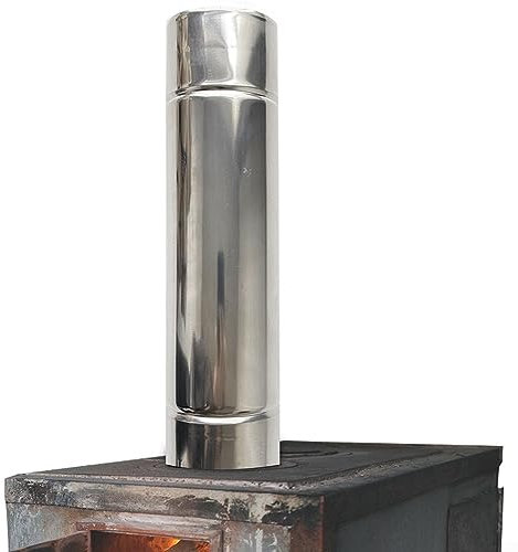 DAZZLEEX Ofenrohr-Funkenschutz, Edelstahl-Schornsteinrohr, obere Kappe, Funkenschutz-Schornsteinisolierungsnetz, 426 x 76 mm