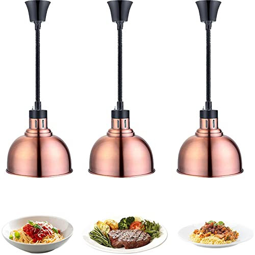 Speisewärmer-Lampe, Lebensmittel-Wärmelampenschlauch, Teleskop-Infrarot-Heizlampe, hängende Kronleuchter-Buffet-Licht für Zuhause, Küche, Hotel, 60–180 mm Höhe Journey