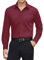J.VER Men Dress Shirts Long Sleeve Slim Fit Stain Shield Casual Button Down Shirt Stretch Wrinkle Free Solid Dinner Shirts for Daily Working Dating Burgundy-2XL