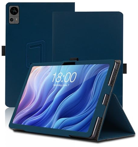 Hülle für Teclast T60 12 Zoll, Teclast T60 Tablet Schutzhülle, Klappständer Schutzhülle mit Stifthalter und Handschlaufe, Umfassender Schutz. (Blau)