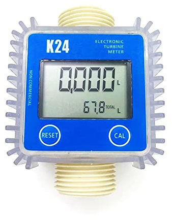 Durchflussmesser, digitaler Durchflussmesser, Digital K24 Turbine Digital Diesel Oil Fuel Flow Meter Messgerät for Chemikalien Flüssigwasser for Chemikalien Wasserdurchfluss Ultraschalldurchfluss für
