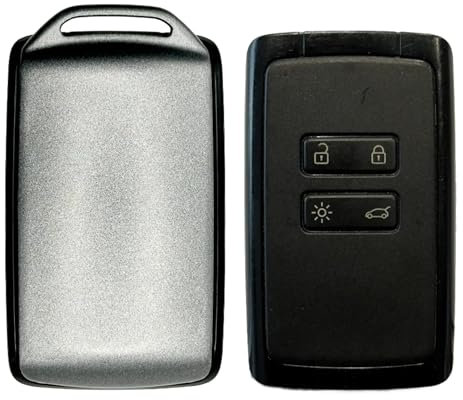 Coque de Clé Alpine A290 Carte Main-Libre Compatible Renault/Dacia Made in France Peinture Automobile (Gris SCHISTE Satin)