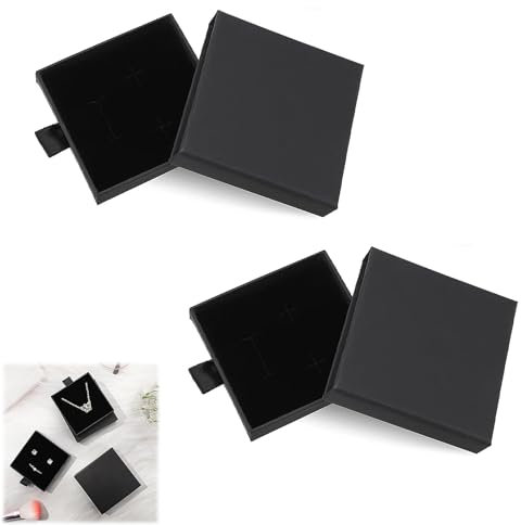 beejune 2 Stück Schmuck Geschenkbox Klein, Schmuckbox Klein, Schmuckschatulle Klein, Geschenkbox Schmuck, Schmuckdose Klein, Für Armbänder Armreife Schmuck Geschenk