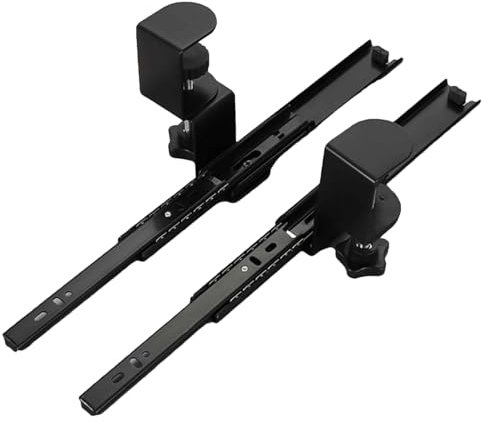 Generisch Pull Out Keyboard Tray Slide, Adjustable Keyboard Tray, Slide Out Keyboard Holder, Desk Keyboard Tray Mount, C-Clamp Keyboard Tray, Under Desk Keyboard Rail for Computer Room