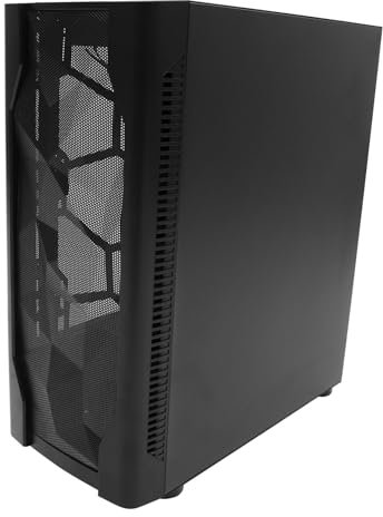 Mikikit Modified Atx Gaming Computer Case Tempered Side Panel Large Capacity for Home Office and Dorm Use Supports Triple Gpu Usb Fast Data Transmission