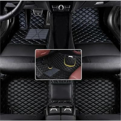 NBHGFF Auto Fussmatte Für Peugeot 407 2004 2005 2006 2007 2008 Auto Boden Matte Wasserdicht Vollständige Abdeckung Liner Innen Zubehör FußMatten Auto(Full Black)