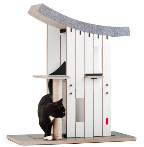 CanadianCat Company | Design-Kratzmöbel Chalet Tatzenstein | Kratzbaum, Kletterturm | 75 x 38 x 85 cm