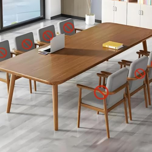 YHWKGZ Konferenztisch, Großer Schreibtisch Fürs Büro mit Verdickten Beinen, Seminar-Trainingstisch aus Holz, Computertisch for 4-8 Personen, for Das Home Office, Konferenzraum(120x60x75CM)