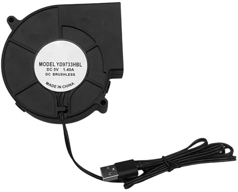 Energieeffizienter 5 V USB-Gebläse für BBQ-Grill und 3D-Drucker, Kühlung, 3600 U/min, Kugellager, effiziente Wärmeableitung