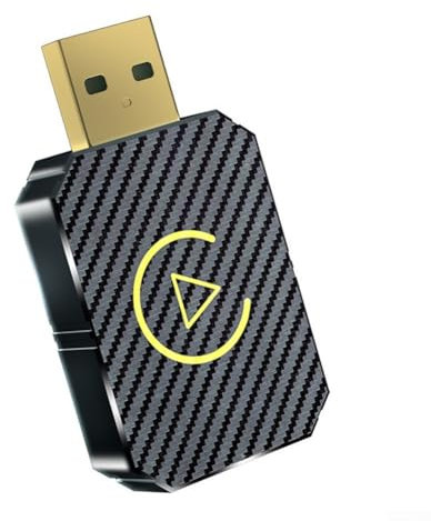 Eficiente inalámbrico para Carplay y para Android Auto adaptador disfrutar de transmisión de señal suave (dorado)