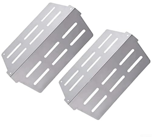BildeeMait For Weber For Genesis 300 Series Barbeque Heating Plate Replacement - Stainless Steel, Perfect Fit For 2011+ Models, Eliminates Hot Spots, Includes 2 Plates