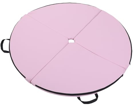 Oreilet Pole Dance Crash-Matte, 47 Zoll Breit, Faltbar, Kreisförmig, Übungs-und Tanzstangen-Kissen, Tragbare Sicherheits-Stangenpolsterung, Crash-Pad für Yoga Fitnessstudio Training