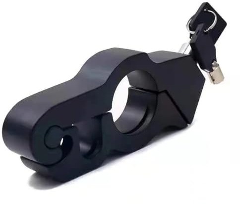 Wegfahrsperre Auto Motorrad-Lenkschloss – Lenkerschloss aus gehärteter Aluminiumlegierung für Roller und E-Bikes, 2 Schlüssel Lenkradkralle(CS1PC-Black)