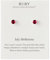 Boucles d'oreilles avec pierre de naissance de juillet (rubis) créées avec des cristaux Zircondia®