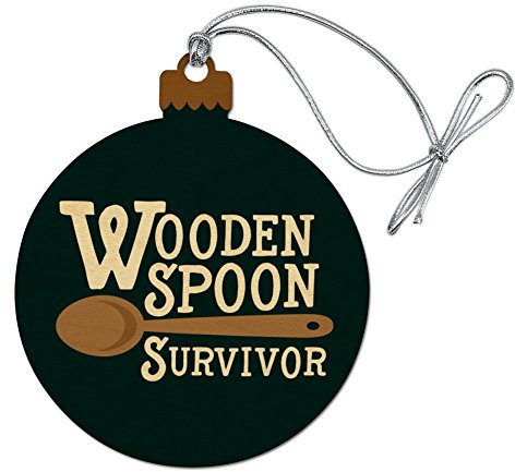 GRAPHICS & MORE Wooden Spoon Survivor Funny Wood Christmas Tree Holiday Ornament