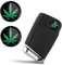 SkinoEu® 2 x Ø14mm Marijuana Marihuana Hemp Cannabis Schlüssel Emblem Aufkleber Stickers Für Fernbedienung Auto Moto Logo Key Badge Tuning KSK 18