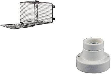 TropicShop Kit Complet de Protection pour Lampe pour Terrarium avec Panier de Protection et câble d'alimentation