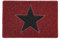 Nicoman STAR Door Mat｜Entrance Barrier Dirt-Trapper Floor Mat｜Patio Garden Conservatory Doormat｜Indoor Outdoor Matt｜Red/Black with Black Star,60x40cm