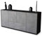 Stil.Zeit Sideboard Elias, Korpus anthrazit matt, Front Beton Industrie-Design (180x79x35cm) Push-to-Open Technik & Leichtlaufschienen