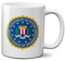 FBI Department of Justice Tasse – USA National Security Government Secret Federal Keramikgriff Idee, robuster Griff, spülmaschinen- und mikrowellengeeignet (weißer Griff)