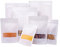 Sacchetti Carta Finestra, Doypack, Sacchettini Piccoli per Alimenti - Noci, Dolci, Chicchi di Caffè, Cereali, Cibo per Animali Domestici - 160x260mm Bianco 50 Pezzi