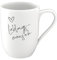 Villeroy & Boch - Statement, Becher mit Henkel, Lieblingsmensch, 280ml, Premium Porzellan, weiß