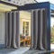 Outdoor Vorhänge, Wasserdicht Verdunkelungsvorhang mit Ösen, Outdoorvorhänge mit UV Schutz Wasserabweisend Blickdicht für Pavilion Balkon Garten Patio ( Farbe : Grau , Größe : L213XH213cm-1 Stücke )