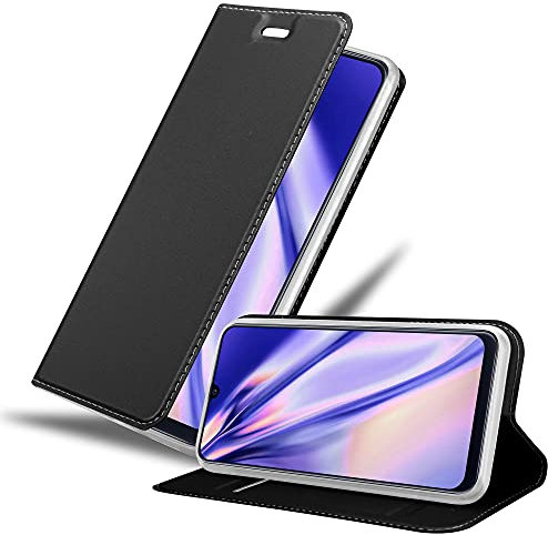 Cadorabo Hülle kompatibel mit Samsung Galaxy M31 aus Premium Kunst Leder Flip Klappbare Stoßfeste Magnetische [Standfunktion] [Kartenfächern] Cover Hülle für Galaxy M31 Tasche in Schwarz