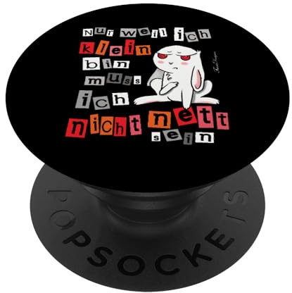 Kleiner böser Hase witziger Spruch für kleine Leute lustiges PopSockets Klebender PopGrip
