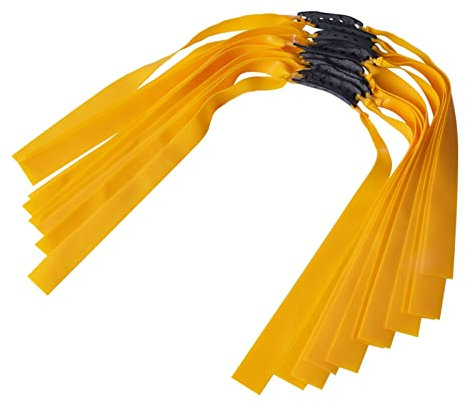 Pinsheng 12 Stück Flache Ersatzgummibänder Schleudergummiband Jagd Katapulte Gummibänder Gummibänder Zugbänder Gummibänder für Slingshot für Jagd Schießspiele(Gelb)