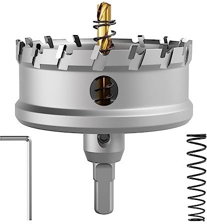 CSOOM Upgrade Hochleistungs-Hartmetall-Lochsäge,TCT Lochschneider.Edelstahl und Metallgitter sind die ideale Wahl (85mm)