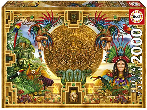 Educa - Puzzle 2000 Teile für Erwachsene | Azteken, 2000 Puzzle für Erwachsene und Kinder ab 14 Jahren, Maya (19565)