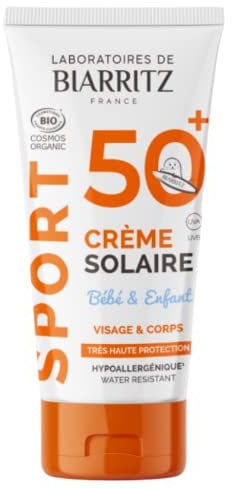 Laboratoires De Biarritz Sport Crème Solaire Bébé & Enfant SPF50+ Bio Visage & Corps 50ml
