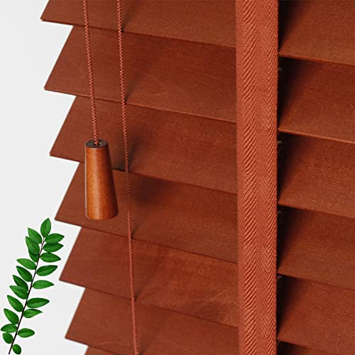 Tende Veneziane in Legno Per Interni,Tende Orizzontali Lamelle Da 50mm,Persiane Per Il Trattamento Delle Finestre,Tenda Veneziana in Legno Massiccio Termoisolanti Oscuranti,W×H-120x120cm/47x47in