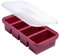 Souper Cubes 1 Cup Silicone Freezer Tray with Lid - Easy Meal Prep Container and Kitchen Storage Solution - Silicone Molds for Soup and Food Storage - Cranberry - 1-Pack