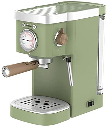 GaRcan Cafeteras integradas Máquina de café Espumador de leche Cafetera eléctrica retro verde Cápsula de polvo Fabricación de café expreso Bebidas de café