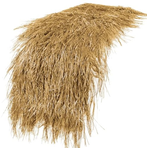 XLX TURF Kunstrasen Tischläufer Stroh-Optik 33x91 cm, Realistisches Kunstheu Heu Gras Deko Grasmatte für Western Cowboy Party, Karneval, Ostern, Tiki Hawaii, Bauernhof, Rustikale Tischdeko