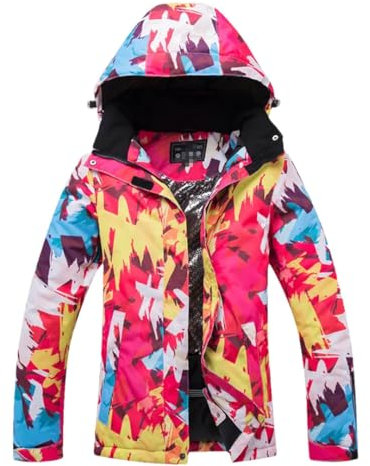 Frauen Schnee Anzug Tragen Winter Sport Mädchen Kostüm Snowboard Kleidung Wasserdichte Ski Sets Jacke Gurt Hose, Bilderjacke, XX-Large