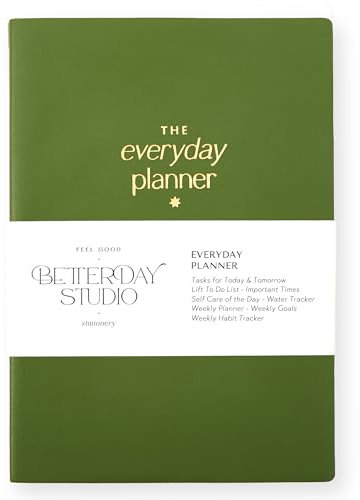 The Everyday Planner Notebook – Task Tracker, agenda giornaliera e settimanale, agenda per lista delle cose da fare, per lavoro, produttività, viaggi, formato A5 con sezioni per obiettivi, gratitudine