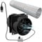 CUCUFA 3-Inch Inline Bathroom Fan, Ventilation Fan with 1m Duct Hose Portable Horticultural Extractor Fan Plastic Inline Duct Fan Motor Exhaust Fan for Kitchen Smoke