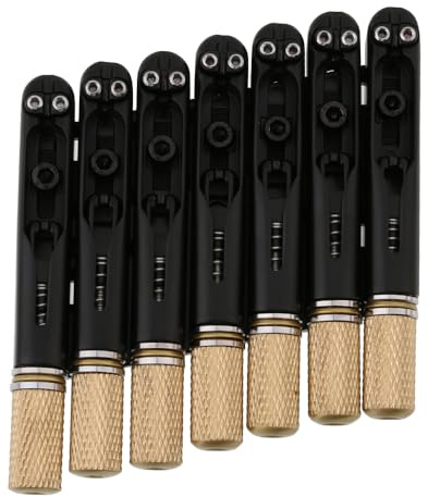 LYWSMSK 7 Saiten gefächerte Bünde Headless Gitarre Steg Saitenhalter