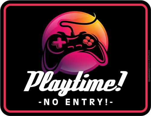 Deko Blechschild für Zocker und Gamer: Playtime! No Entry