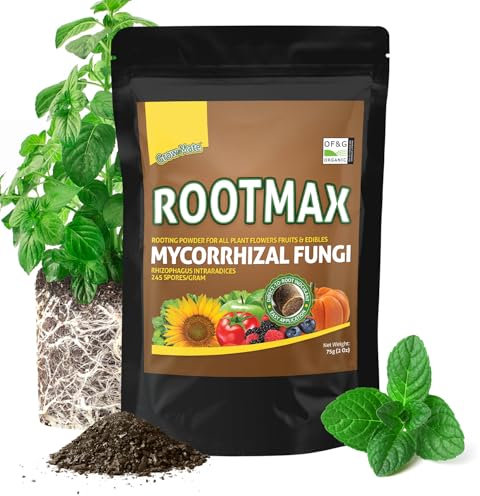 RootMax - Mycorrhizal Fungi (75 g/2.64 oz) | Rooting Powder for all Plants, Trees, Flowers & Edibles | Direct to Root Inoculant | Treats 15+ Plants